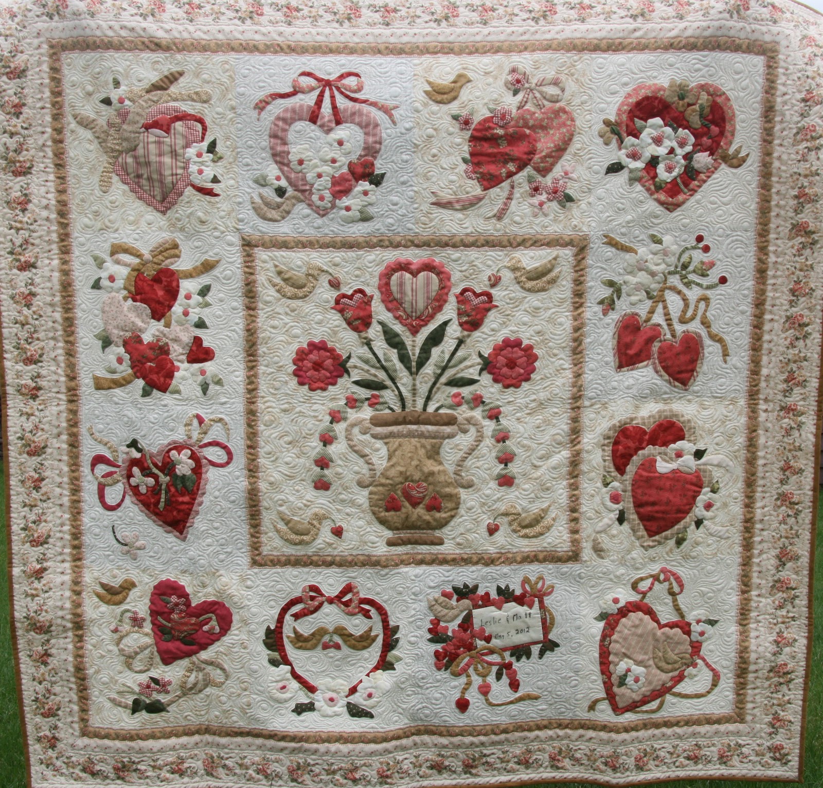 vintage valentine quilt