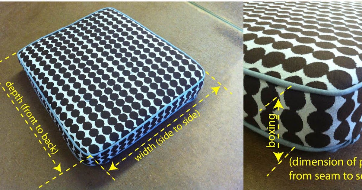 CUSHION WORKS How To Measure a Cushion Depth, Width & Boxing