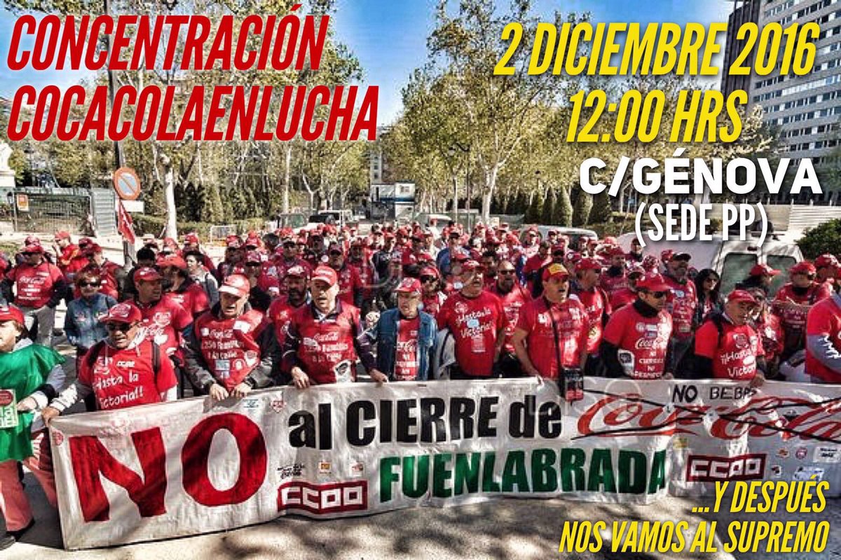 2 diciembre CocaCola En Lucha