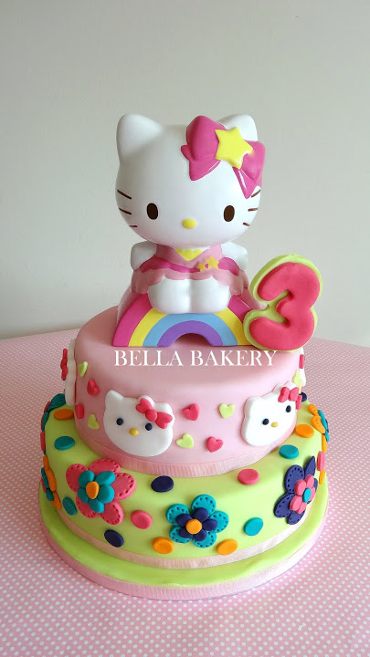 -: HELLO KITTY CAKE (DESIGN AND CERAMIC FIGURINE PROVIDED ...