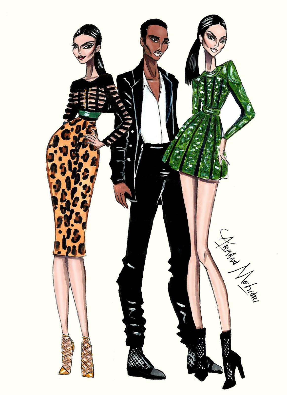 Fashion Illustrations By Armand Mehidri November 2015