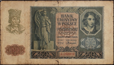 Polonia 50  Zlotych 1940 P# 96