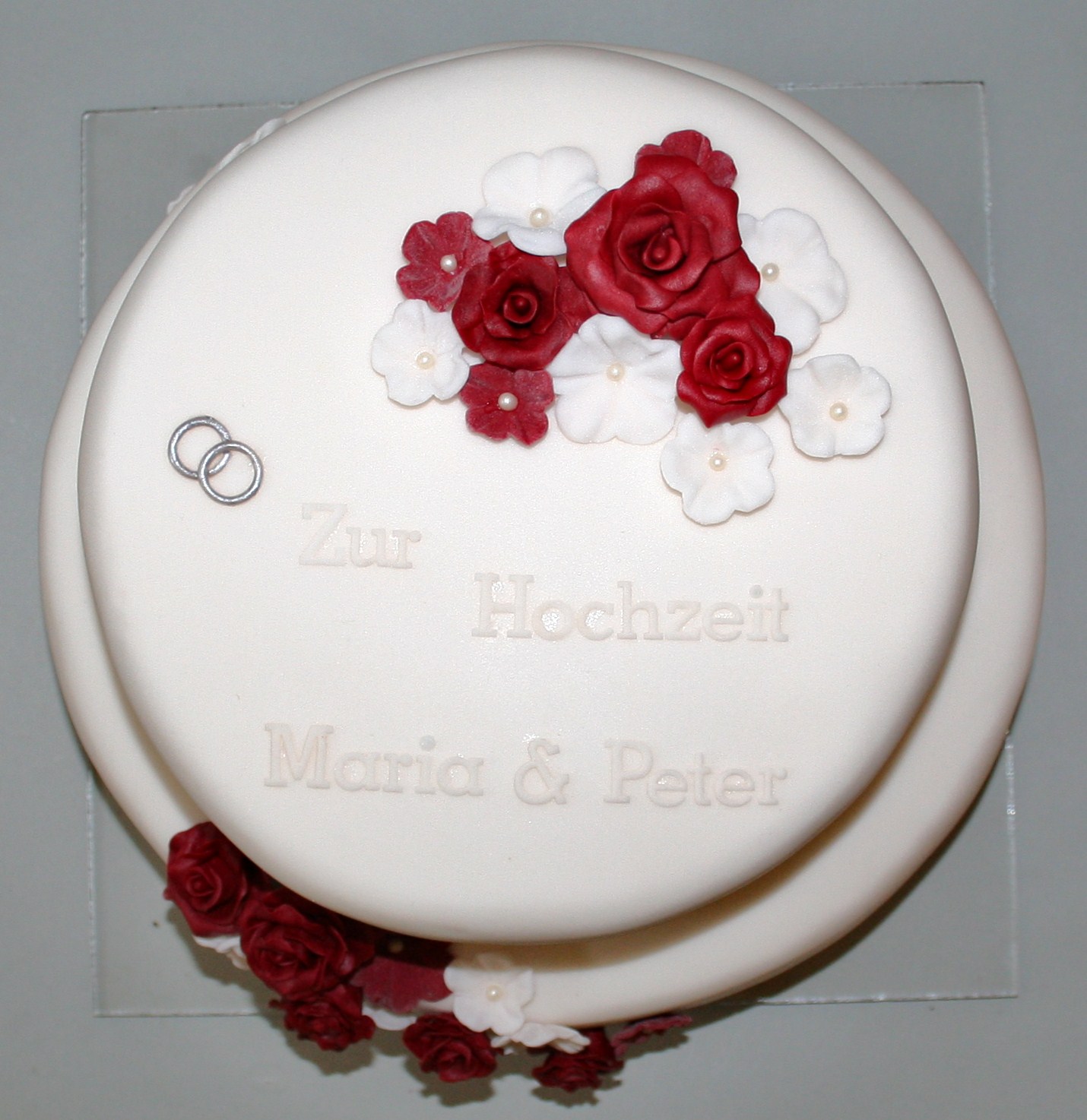 Mela´s kleine Backstube 2stöckige Hochzeitstorte