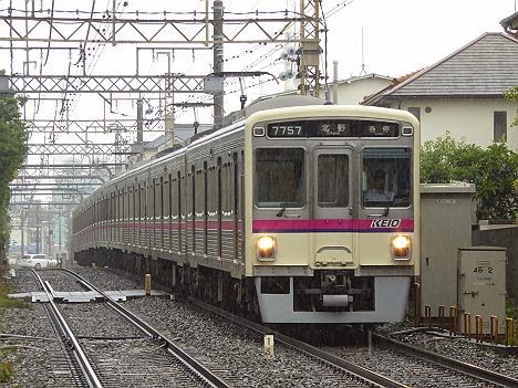 【H26.6.7豪雨運行】各停　北野行きが本線を西進！