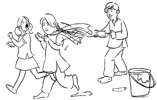 holi colouring pages