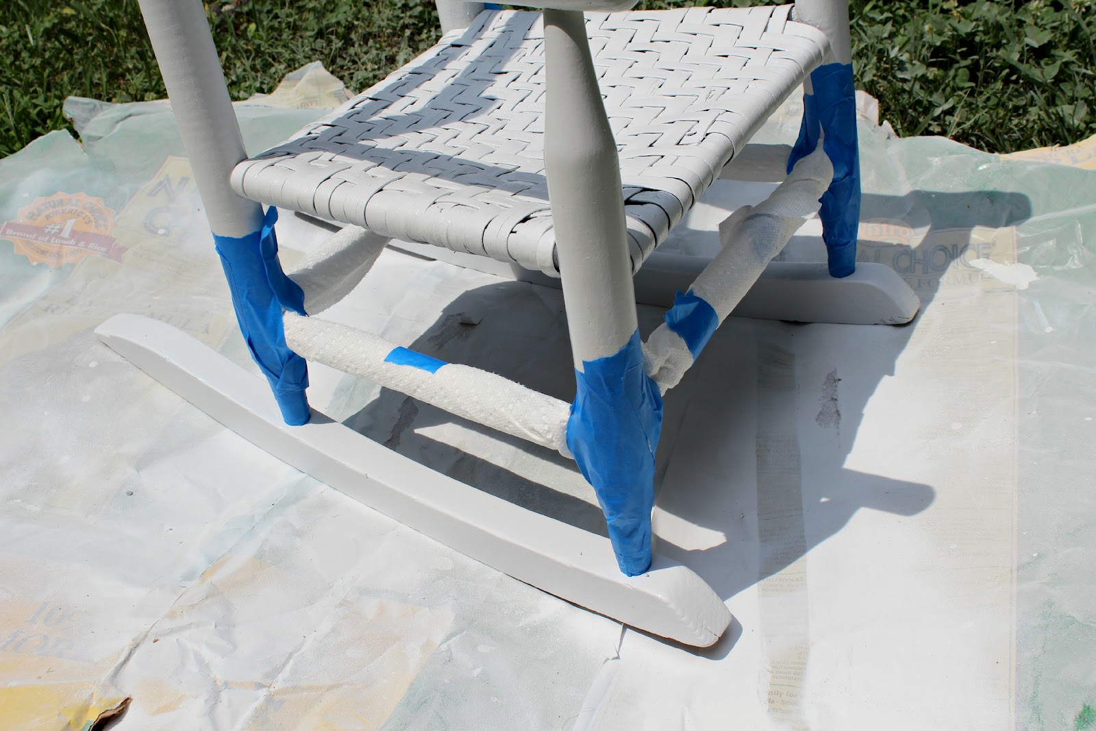 Ten June MultiColored Spray Painted Rocking Chair {A Nursery DIY}