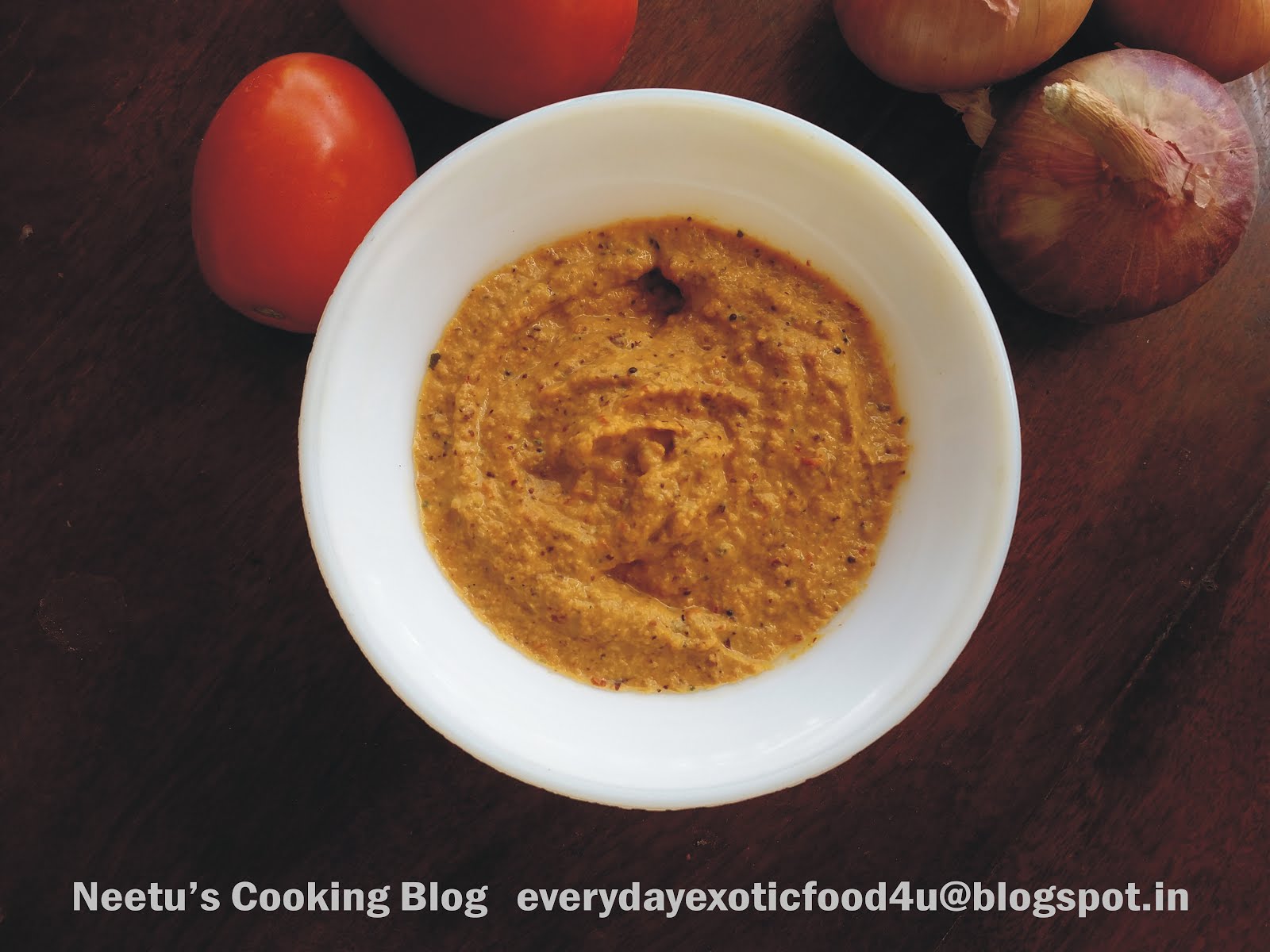 Onion Tomato Peanut Chutney