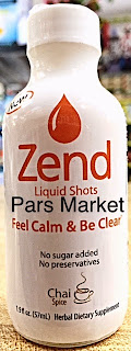 Zend Brand Liquid Shot with New Chai Spice Flavor New Glass bottle shot at Pars Market Howard County Columbia Maryland 21045