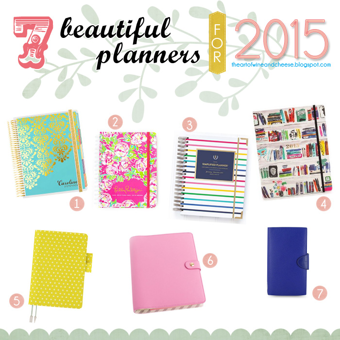 Wine & Cheese 7 Beautiful Planners For 2015