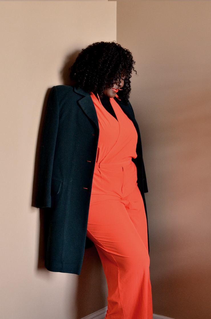 My Curves & Curls™ A Canadian Plus Size Fashion blog How To Wear A Jumpsuit In Winter