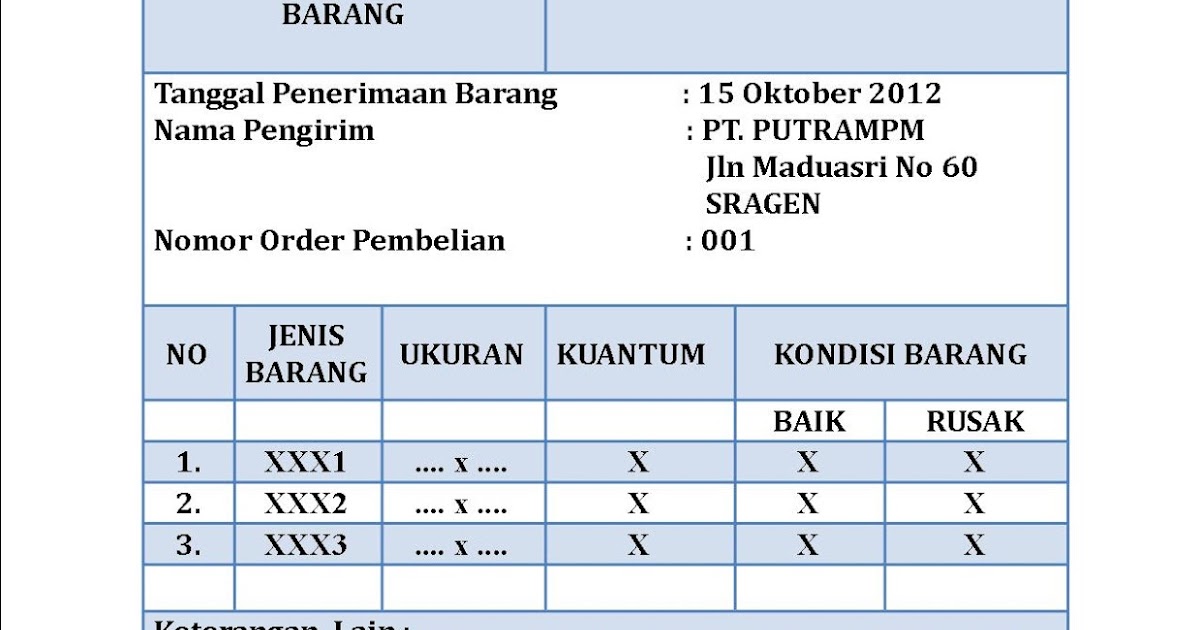 Akuntansi Puna Na Mevi Laporan Penerimaan Barang Amp Jurnal