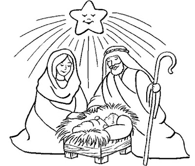Birth of Jesus Coloring Pages for Kids