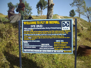 "PARAGLIDING" Cliff at Sarangkot in Pokhara.