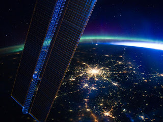 Москва ночью из космоса