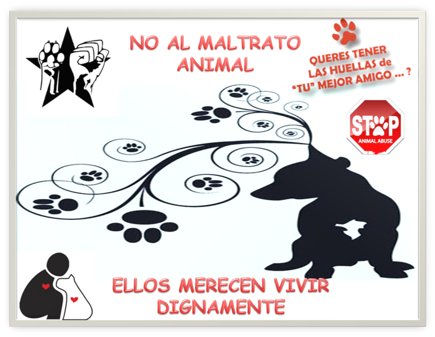 Resultado de imagen para nO MÃS TORTURA A LOS ANIMALES AFICHE