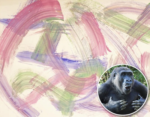 Lukisan Hasil Karya Gajah Dan Primata [ www.BlogApaAja.com ]