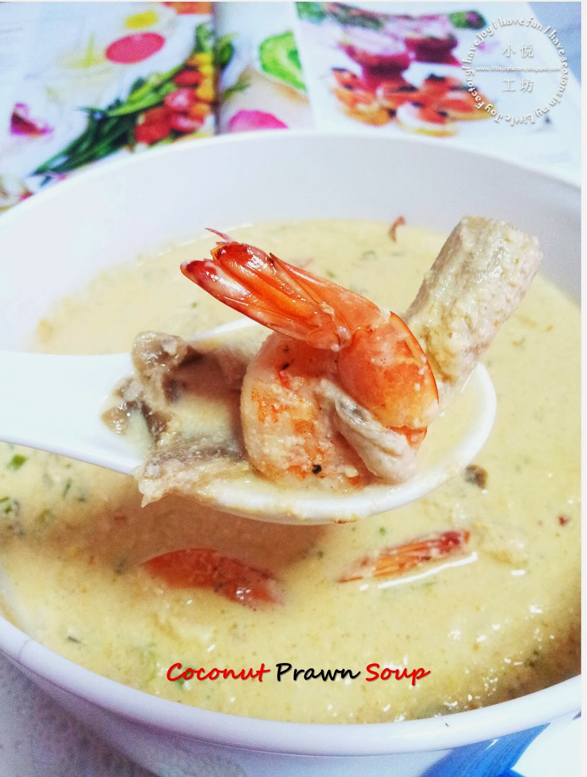 Coconut and Prawn Soup (Steamed)