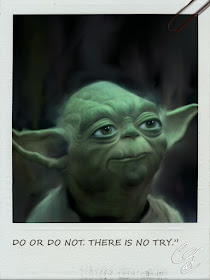 Digital drawing of Yoda