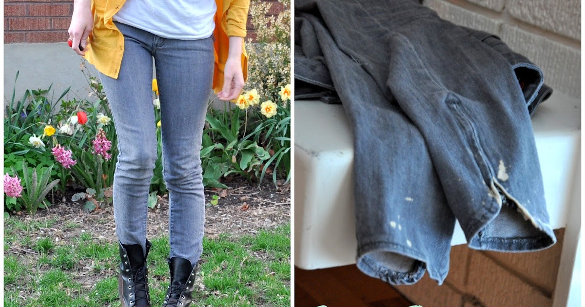 C&C Gray to white bleaching jeans