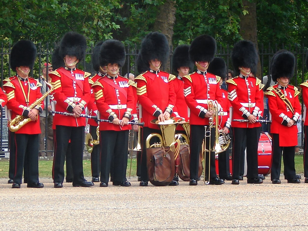 Scots Guards on parade at the Wellington Barracks, London Scots Guards on Parade