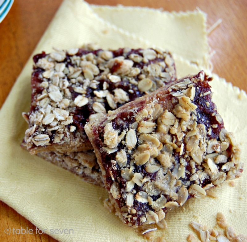 Oatmeal Jam Squares • Table for Seven