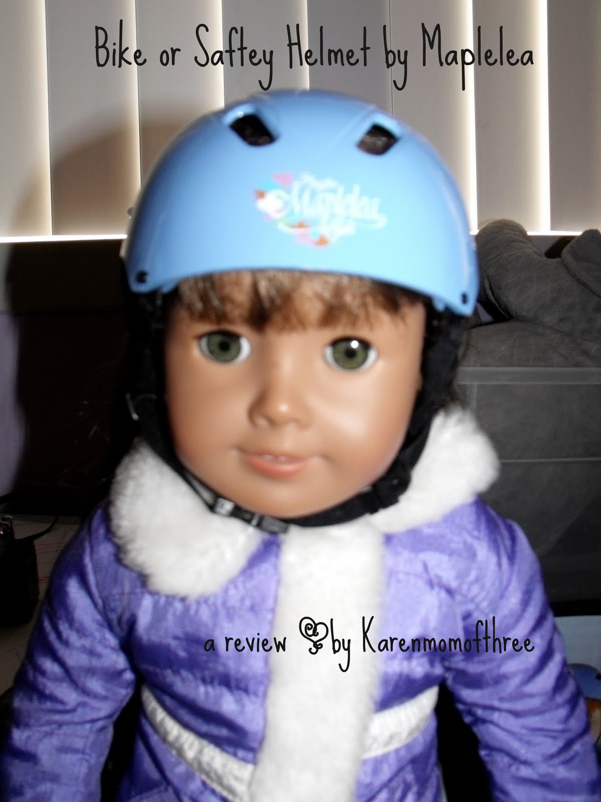 Karen Mom of Three's Craft Blog Saftey Helmet for 18 inch dolls a review
