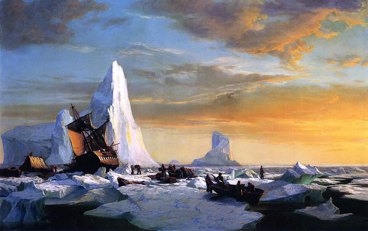 Sailing Ship Frozen In Ice Oil Painting Sailing Ship Frozen In Ice Oil Painting