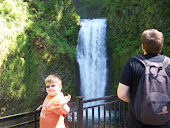 Owen at waterfall
