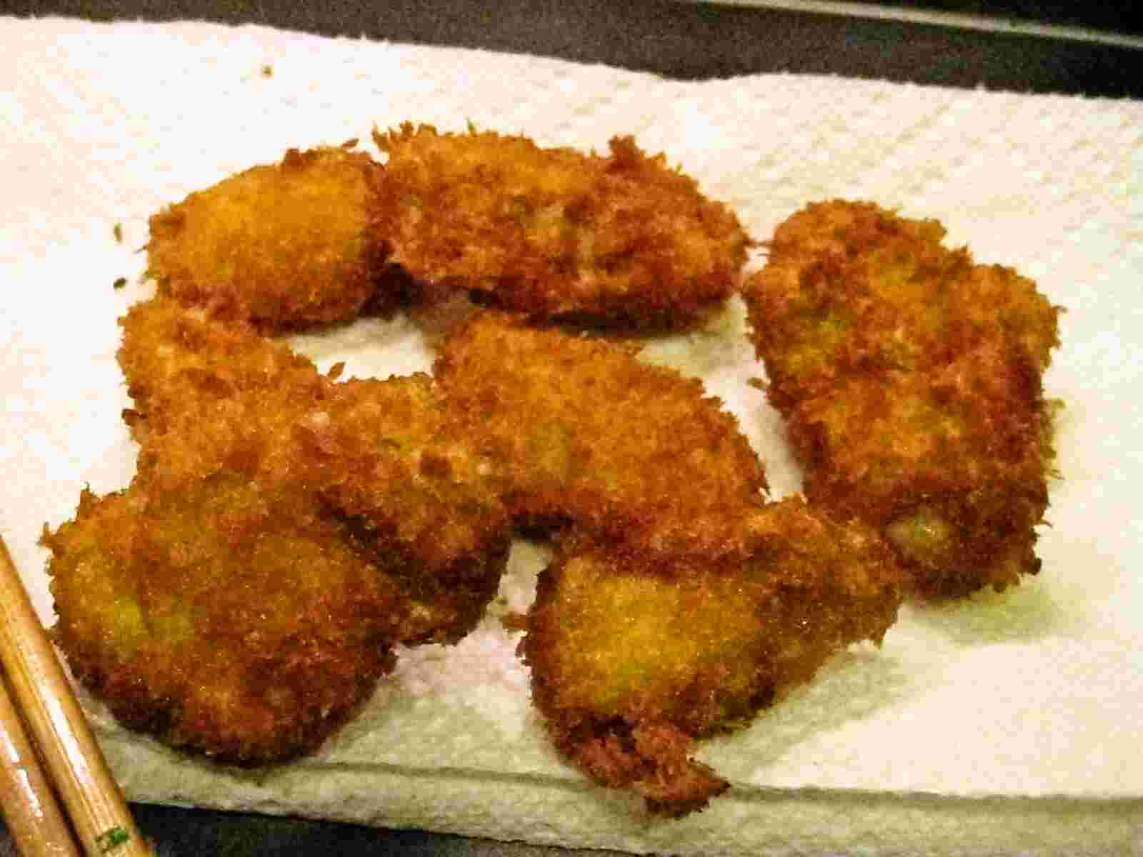 Recipes for Tom Kaki furai / panko deepfried oysters