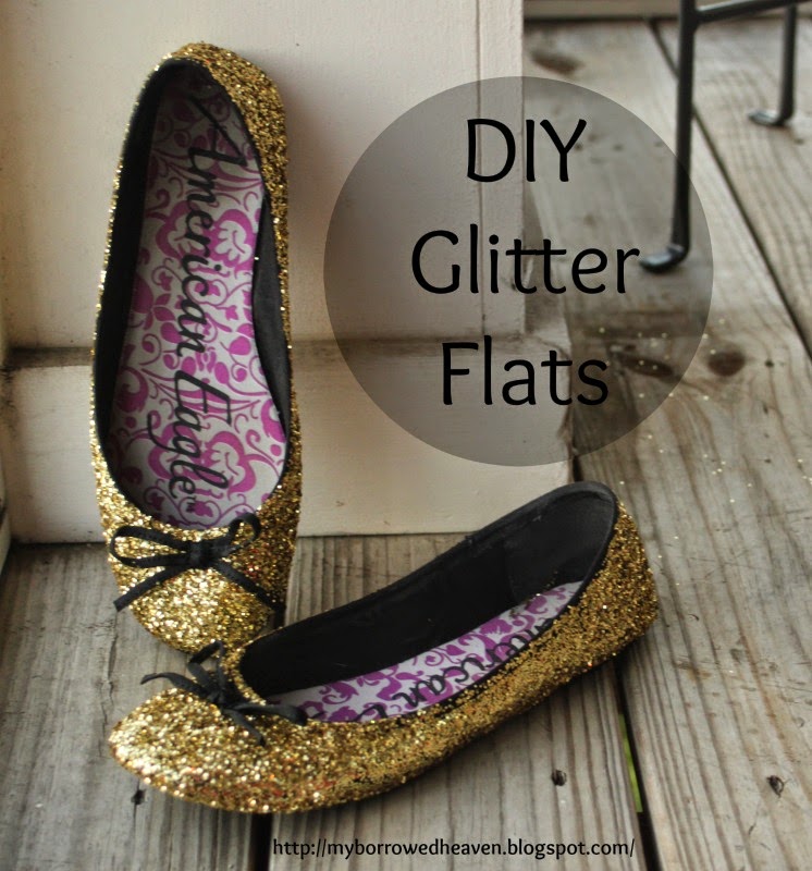 borrowed heaven DIY Glitter Flats