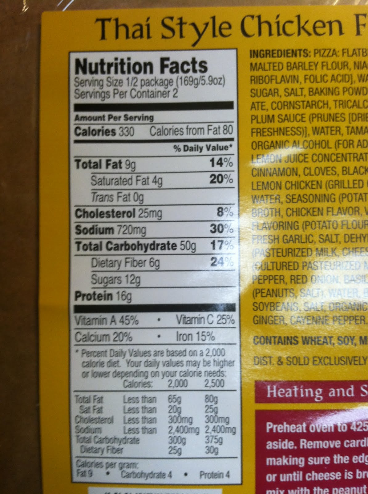 babes chicken nutrition facts