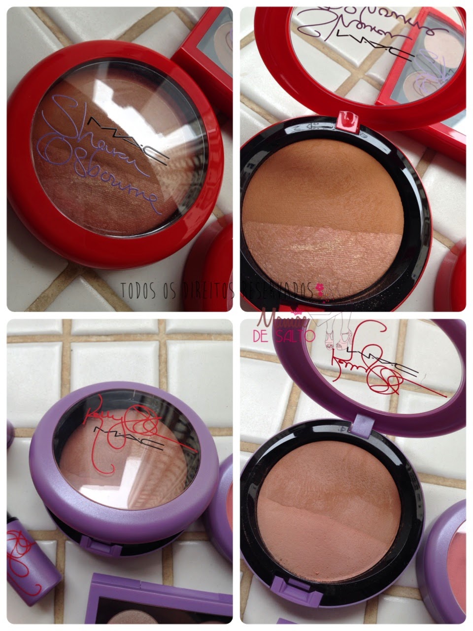 Duo pó contorno e iluminador Sharon e Kelly Osbourne para MAC - todos os direitos reservados blog Mamãe de Salto