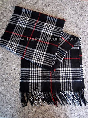 black plaid scarf