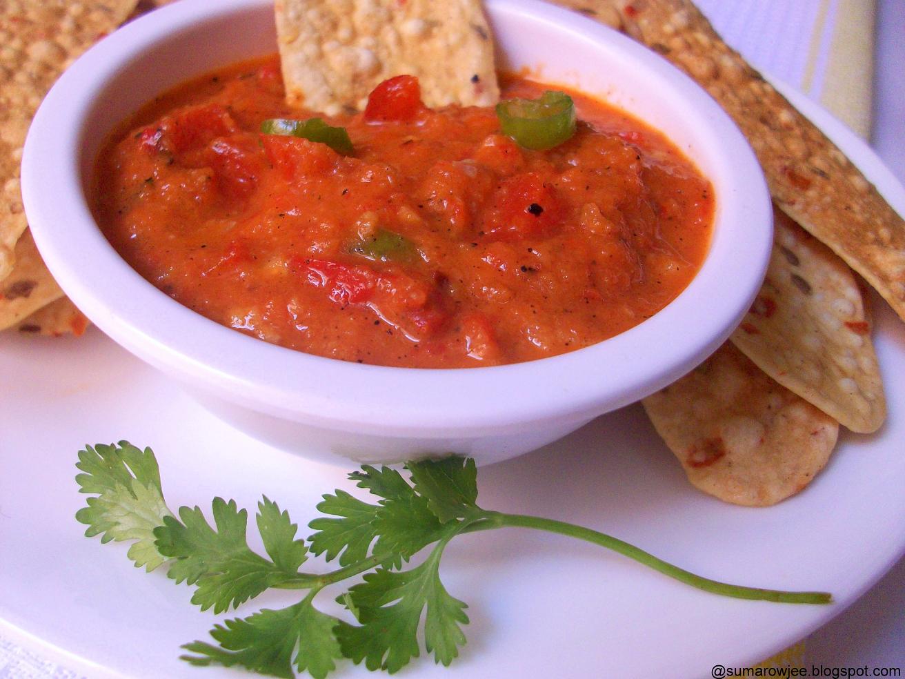 Cakes & More Roasted Red Bell Pepper & Garlic Dip