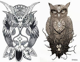 Desenhos legais de tatuagens de coruja