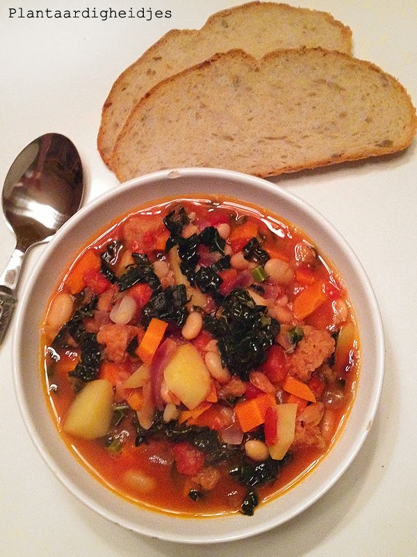 Ribollita Italiaanse soep Plantaardigheidjes