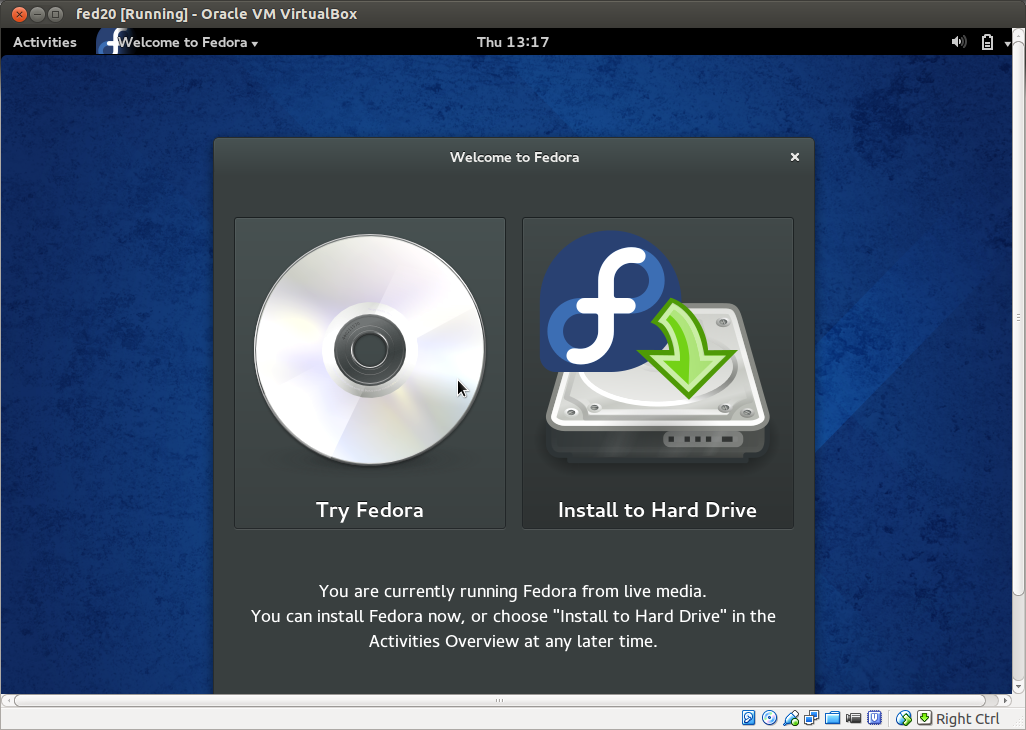 DriveMeca instalando Linux Fedora 20