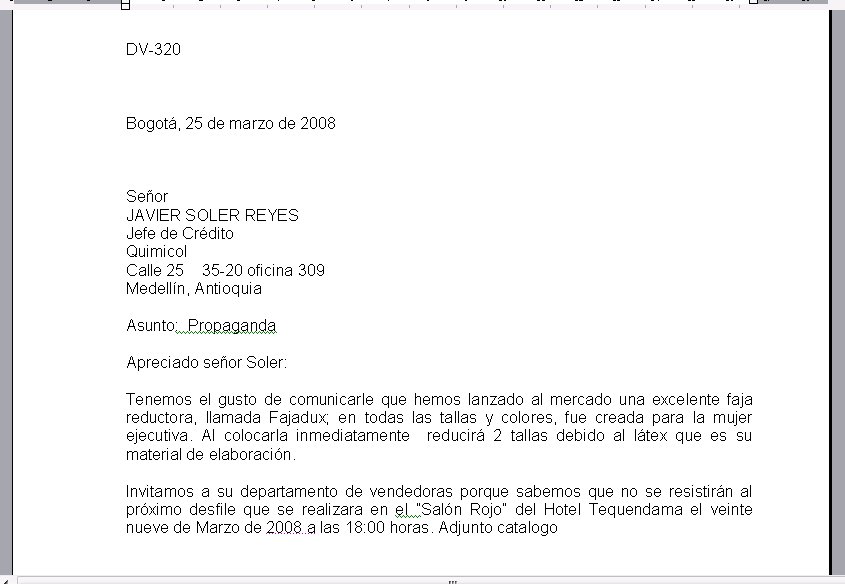 EJEMPLO CONTENIDO DE UNA CARTA OFIMÁTICA