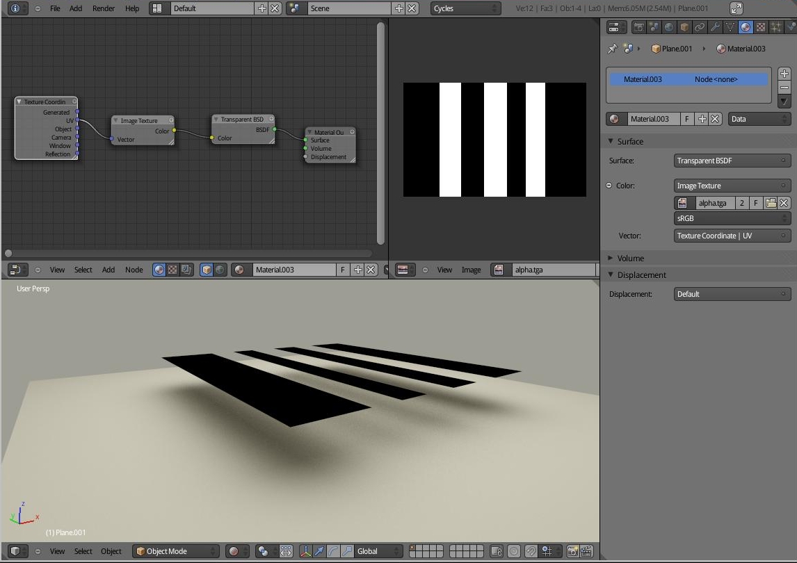 Blender 2.5 Cycles alpha channel