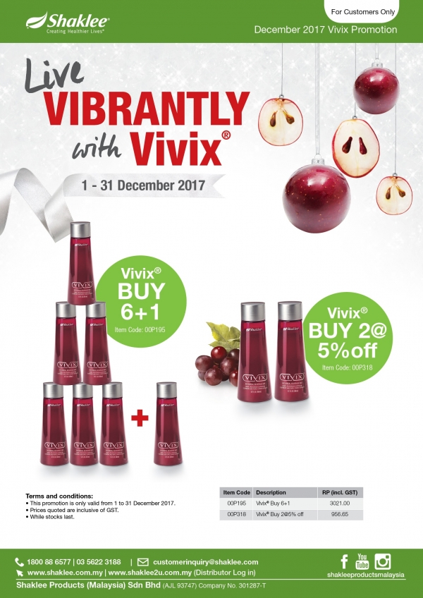 December 2017 Vivix Promotion