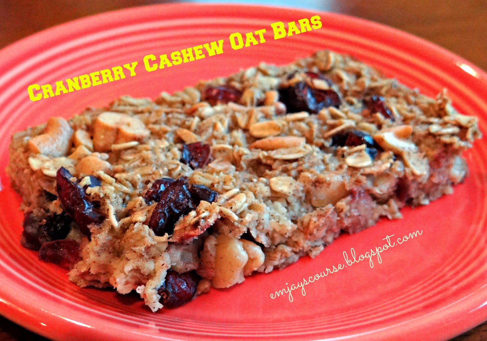 emjay's course Cranberry Cashew Oat Bars