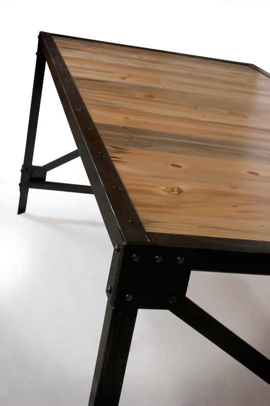 Real Industrial Edge Furniture llc Beetle Kill Pine Desk