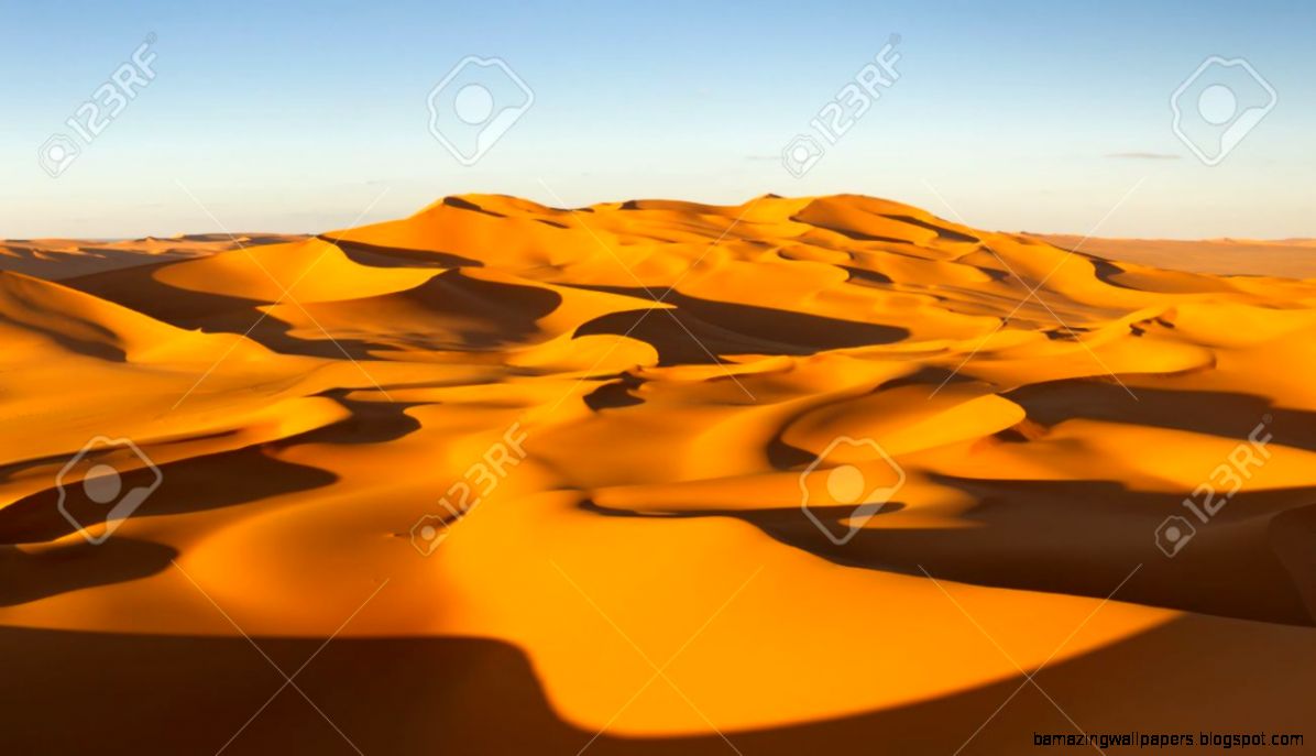 Endless Sand Dunes At Sunset Murzuq Desert Sahara Libya Stock Endless Sand Dunes At Sunset Murzuq Desert Sahara Libya Stock