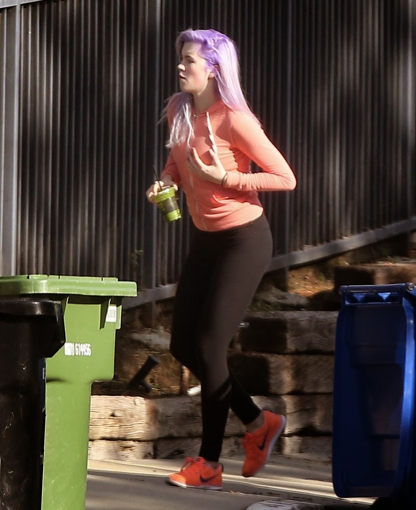 Ireland Baldwin Spotted With Boobs Grabs in Purple Hair Shopping in