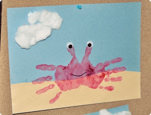 Valentine crafts toddlers moms popsugar copy link Preschool Crafts for Kids*: Summer Handprint Crab Craft