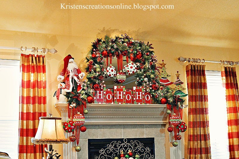 Kristen's Creations Whimsical Christmas Mantel 2013