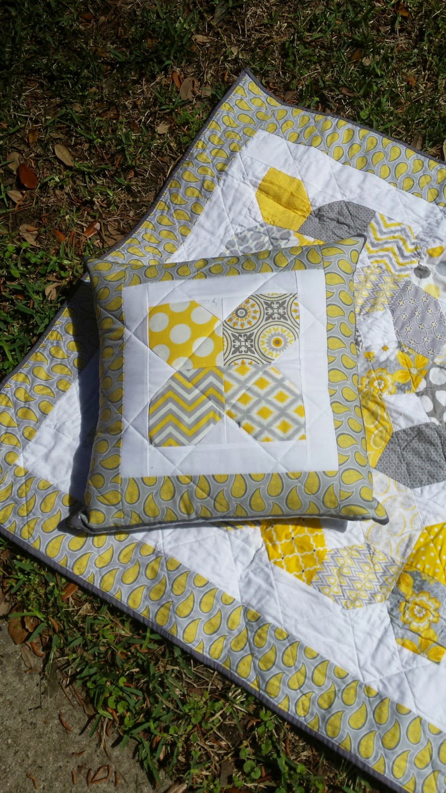 Stacie Thinks She Can Baby quilt and scrappy pillow
