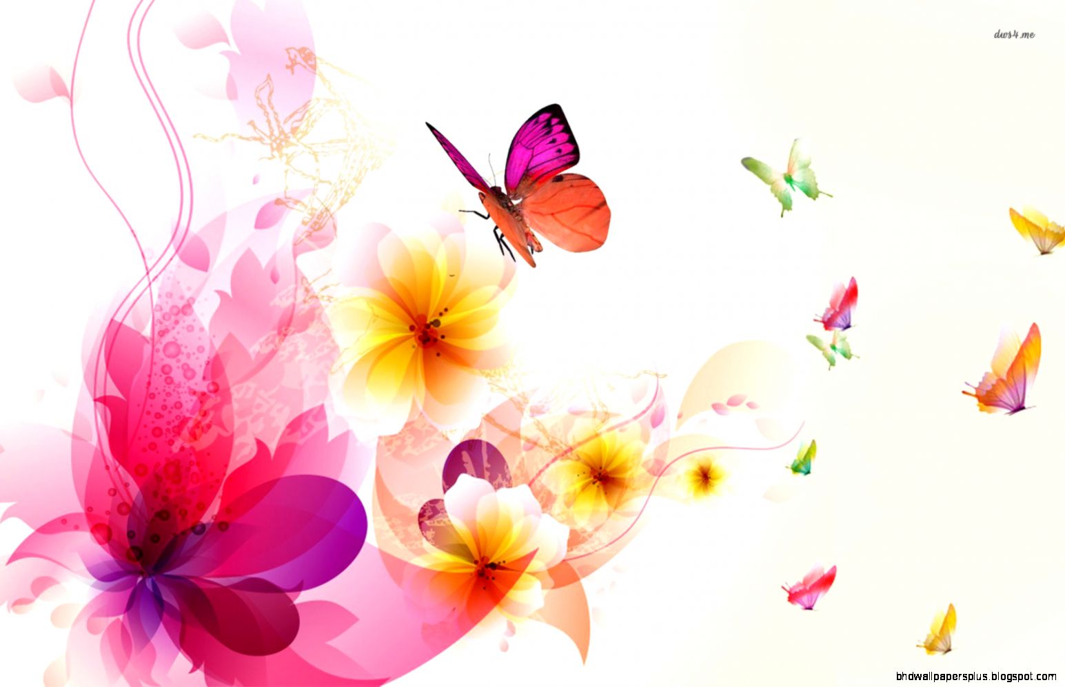 Colorful butterflies on flowers wallpaper Digital Art wallpapers Colorful butterflies on flowers wallpaper Digital Art wallpapers
