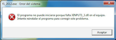 El programa no puede iniciarse porque falta XINPUT1_3.dll