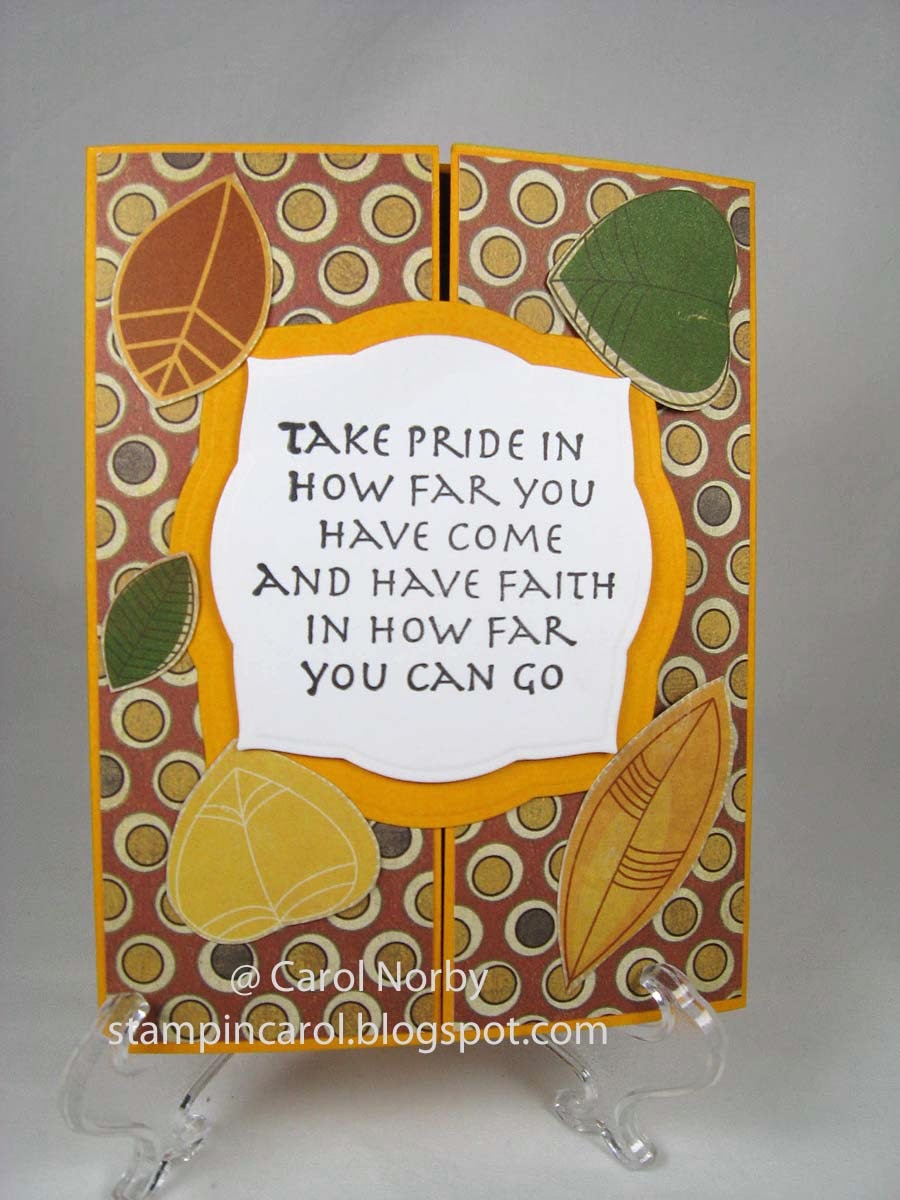 Stampin Carol Gatefold Easel Card with Template